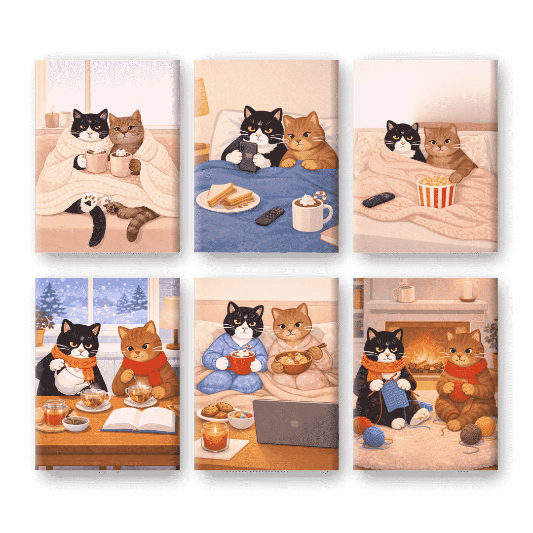 Cozy Cats Cuddle Set - Paint by Numbers Kit