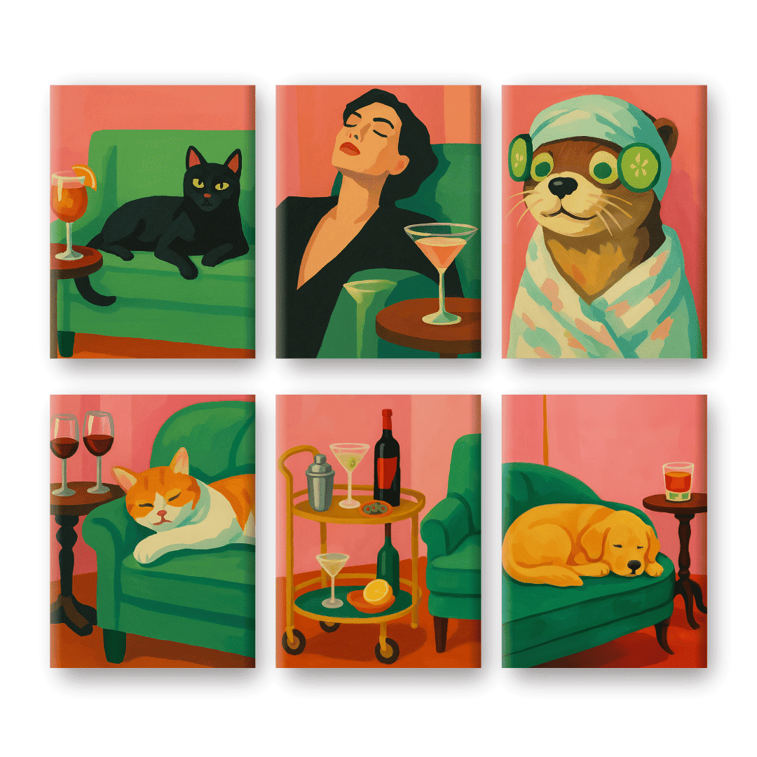 Cozy Moments Mini Paintings - Paint by Numbers Kit