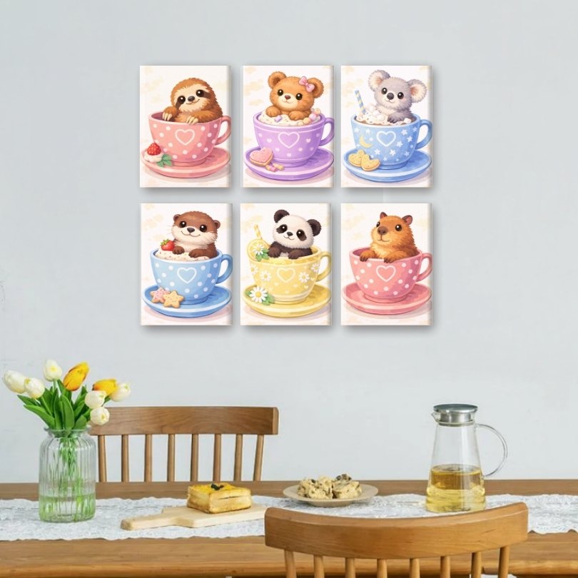 Cuddly Creatures in Cups - Detail 2