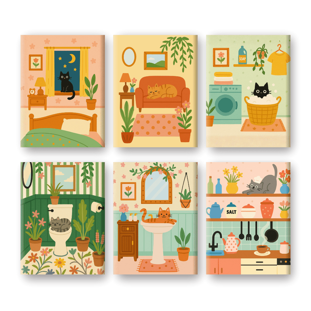 Playful Cat Mini Collection - Paint by Numbers Kit