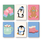 6 Mini Winter Wonderland Set - Paint by Numbers Kit