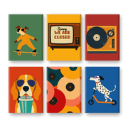 Disco Dogs: Funky Fun Scene - Paint by Numbers Kit