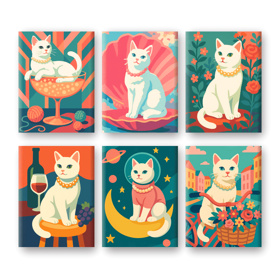 Elegant Feline Portraits - Paint by Numbers Kit