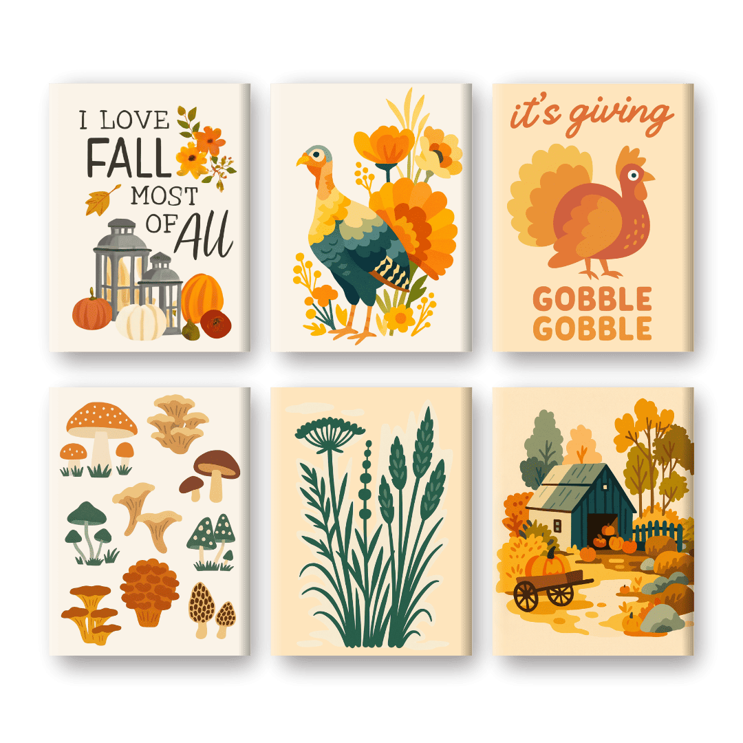 Autumn Harvest & Harvest Bounty - Paint by Numbers Kit