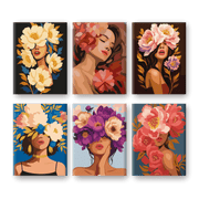 Flower Lady Mini Art - Paint by Numbers Kit