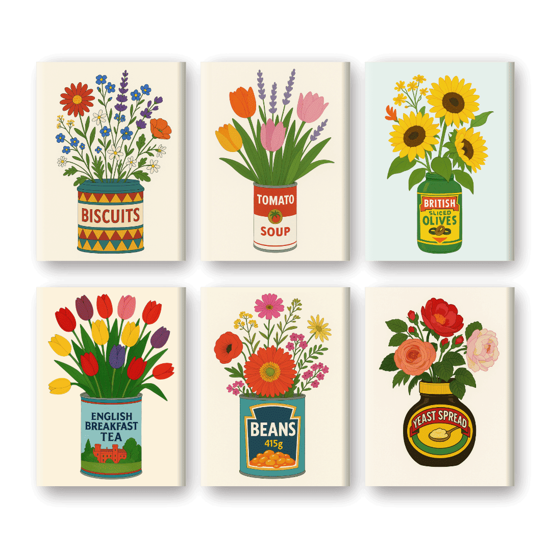 Spring Blooms in Cans - Paint by Numbers Kit