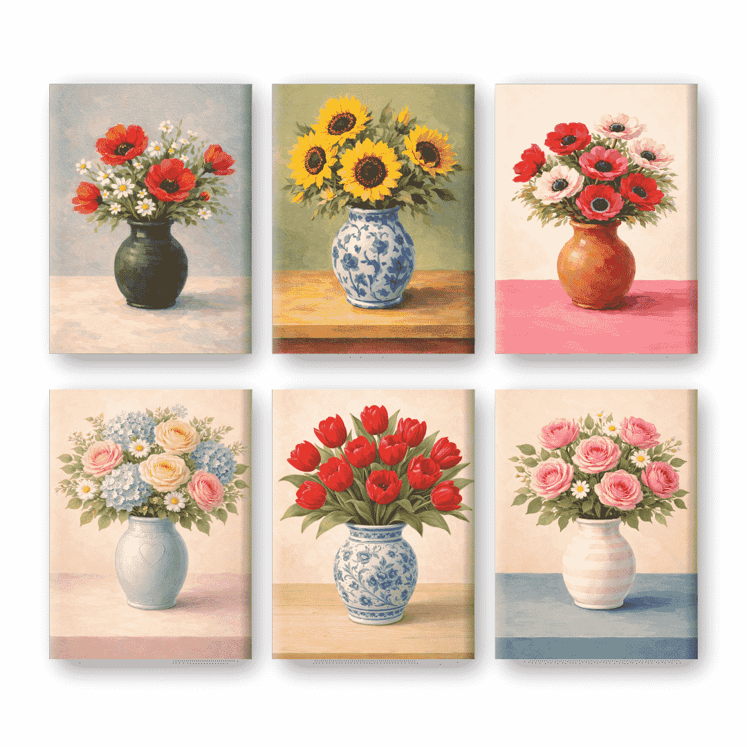 Floral Vases Collection - Paint by Numbers Kit