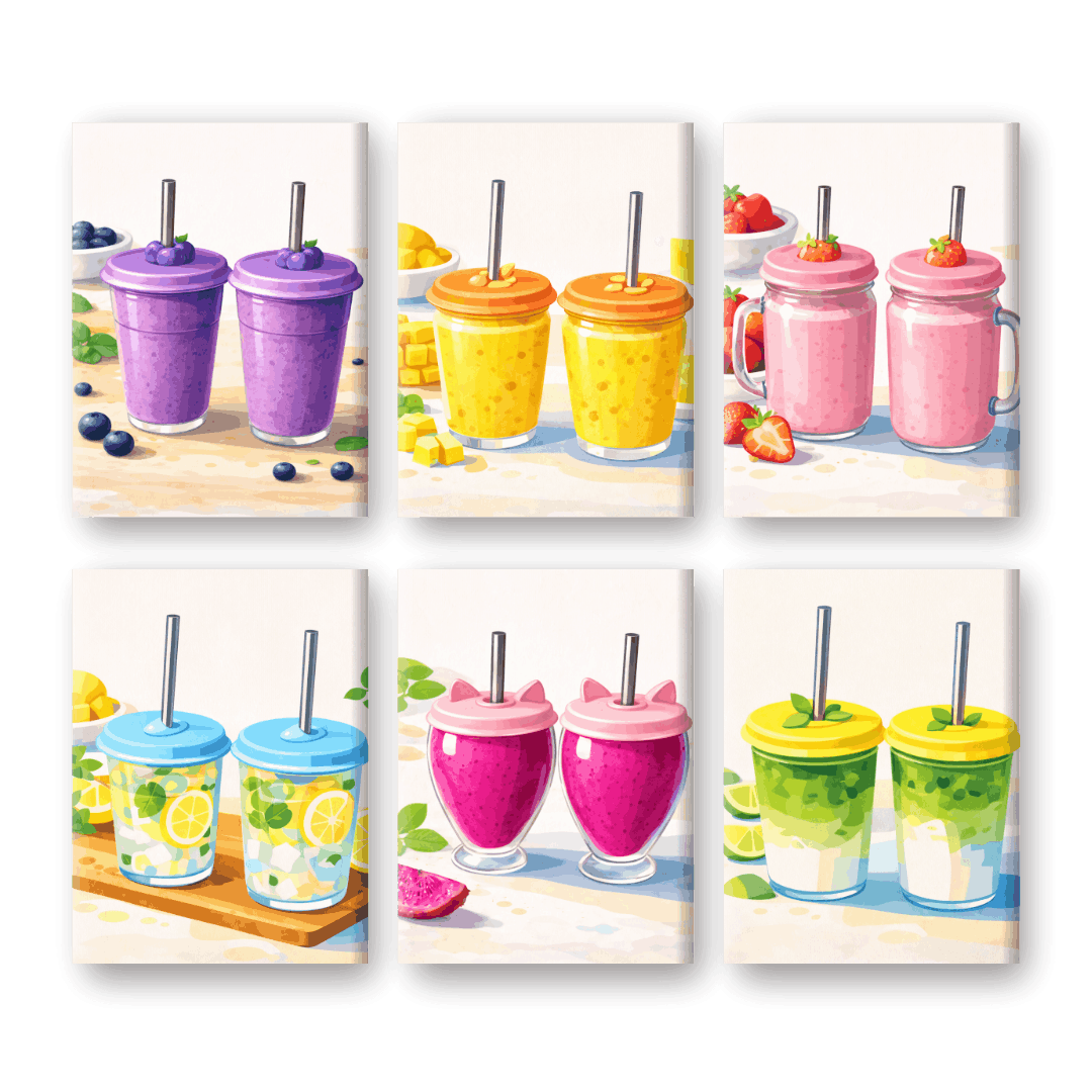 Frosty Fruit Smoothie Set - Paint by Numbers Kit