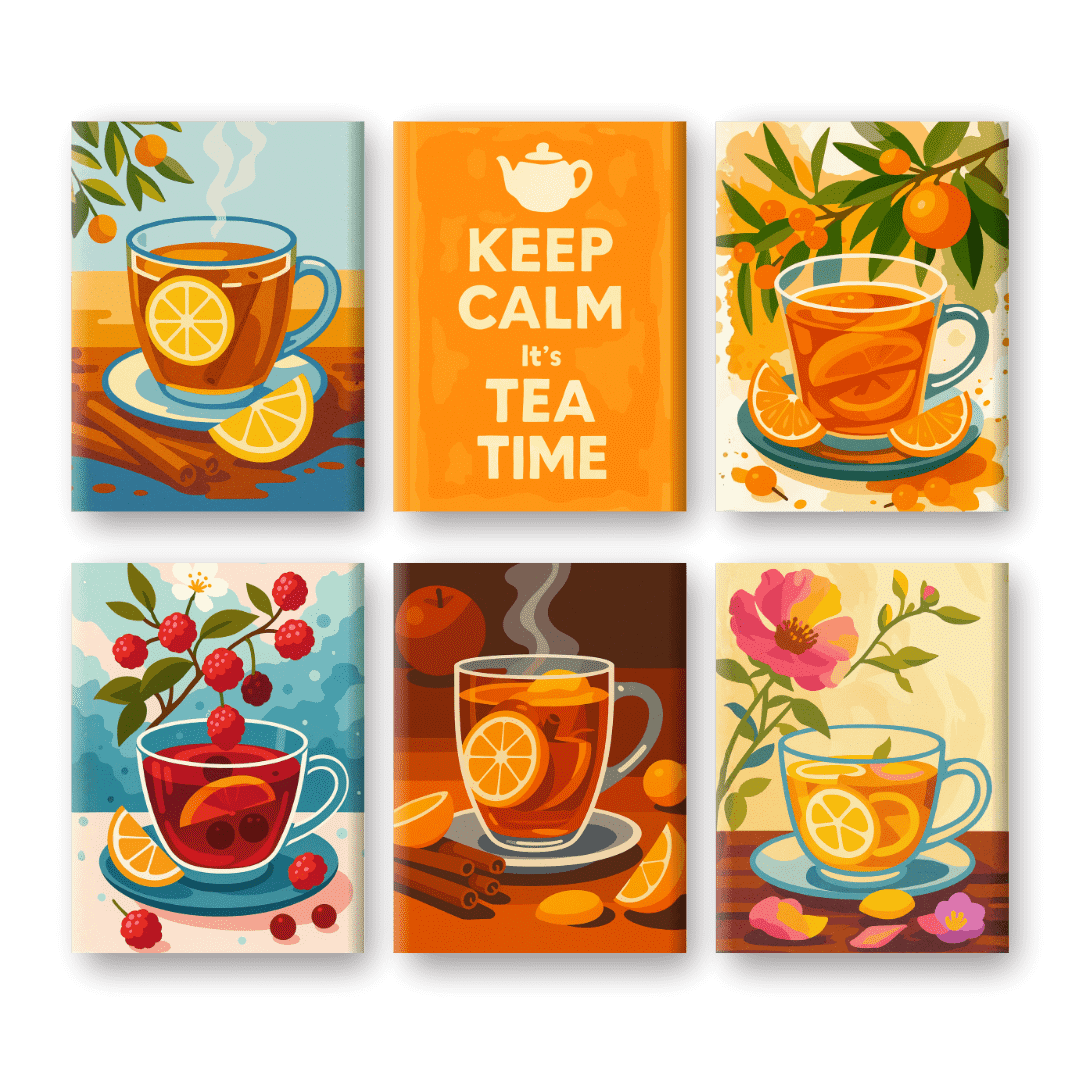 Fruity Tea Time - Paint by Numbers Kit