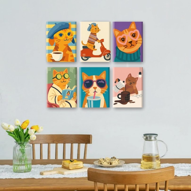Funny Cats in Bright Colors - Detail 2