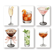 6 Mini Paintings - Sparkling Cocktail Moments - Paint by Numbers Kit