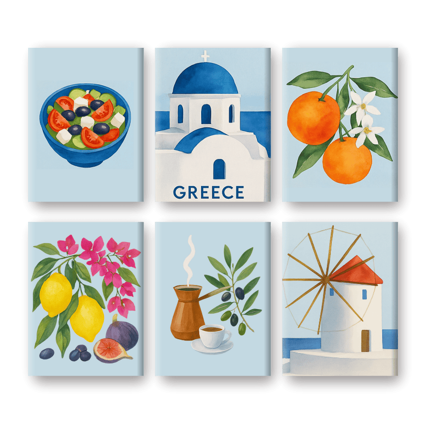 Greek Summer Escape Mini Set - Paint by Numbers Kit