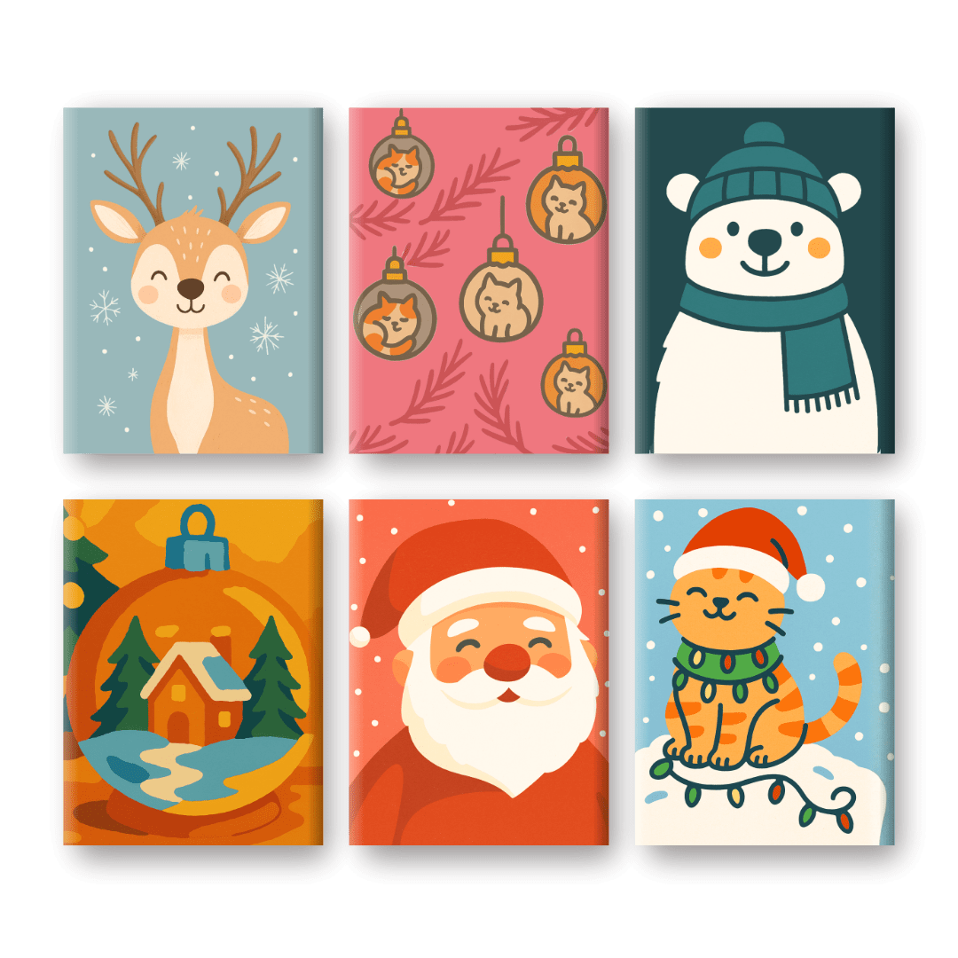 Festive Cheer: Holiday Mini Collection - Paint by Numbers Kit