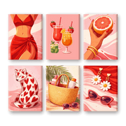 Summer Vibes & Heart Hues | Paint by Number - Paint by Numbers Kit