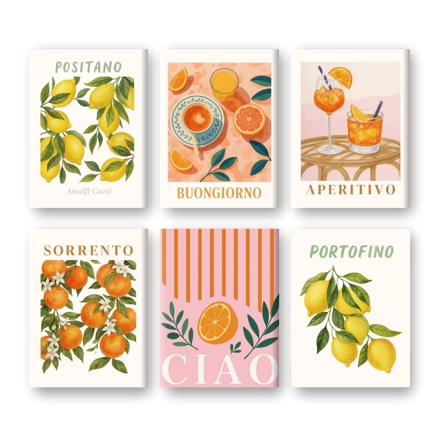 Italian Delights: Fruits & Drinks - Paint by Numbers Kit