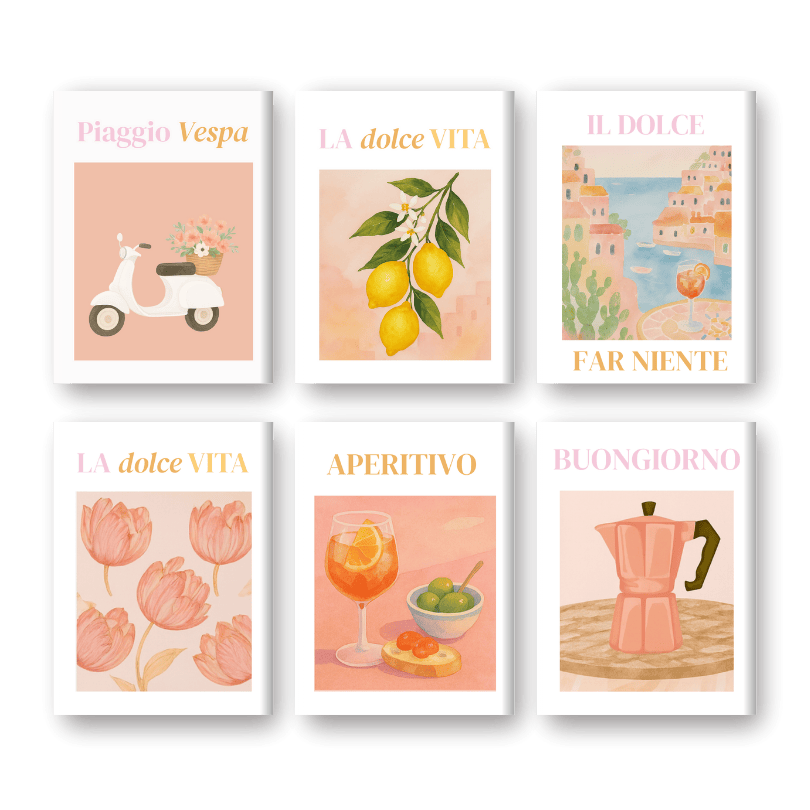 Italian Vibes: Mini Painting Set - Paint by Numbers Kit