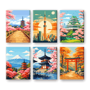 Japanese Serenity Mini Set | Paint by Number - Paint by Numbers Kit