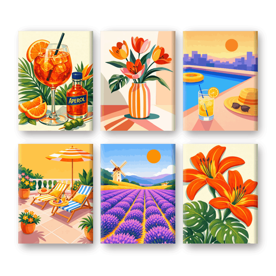 Summer Sips & Sunshine Mini Set - Paint by Numbers Kit