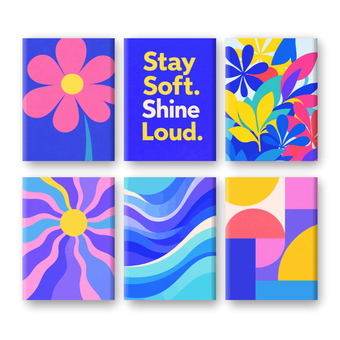 6 Mini Paintings - Bright Pop Art - Paint by Numbers Kit