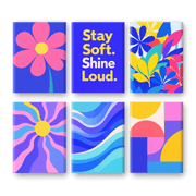 6 Mini Paintings - Bright Pop Art - Paint by Numbers Kit