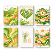 6 Mini Paintings - Verdant Garden Bliss - Paint by Numbers Kit