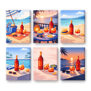 Sunset Sips Mini Art Collection - Paint by Numbers Kit