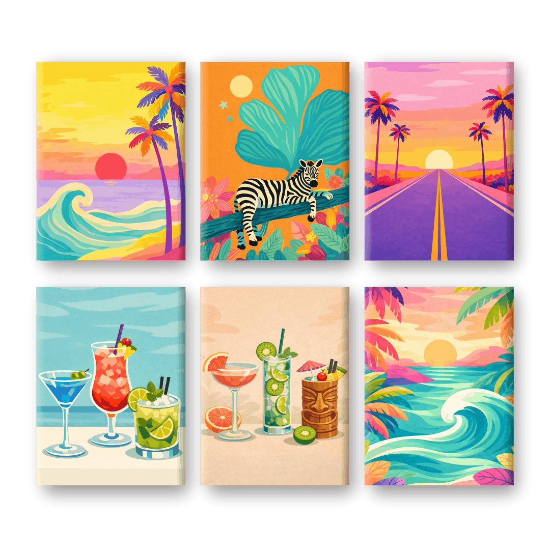 Tropical Colors & Coastal Charm - Paint by Numbers Kit