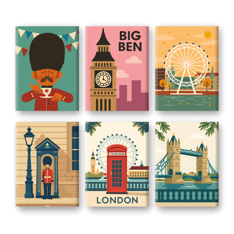 London Landmarks: Mini Painting Collection - Paint by Numbers Kit