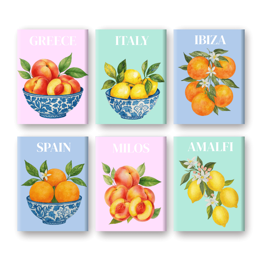 6 Mini Mediterranean Delights - Paint by Numbers Kit