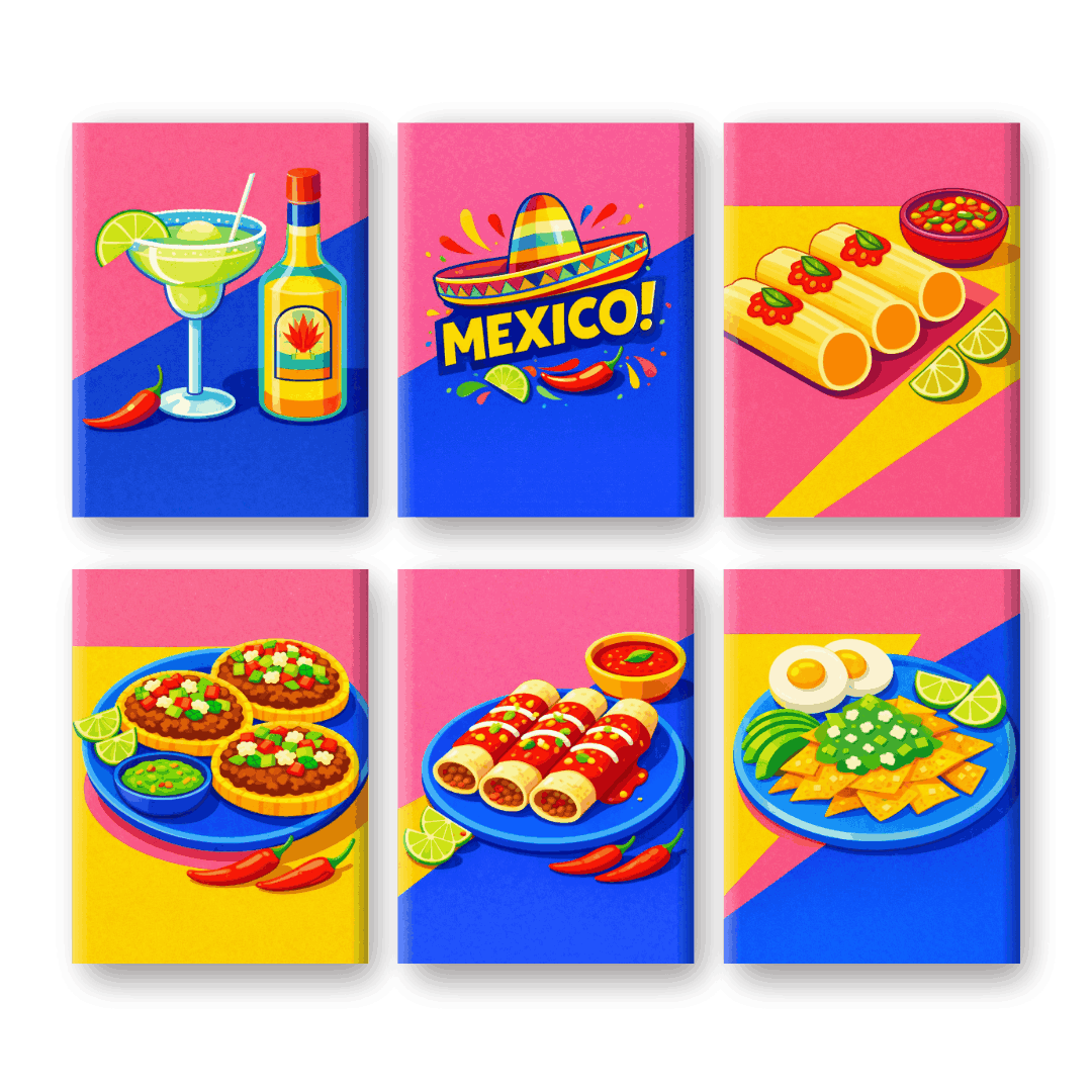 Vibrant Mexican Food Fiesta - Paint by Numbers Kit