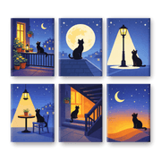 Midnight Cat Mystique - Paint by Numbers Kit