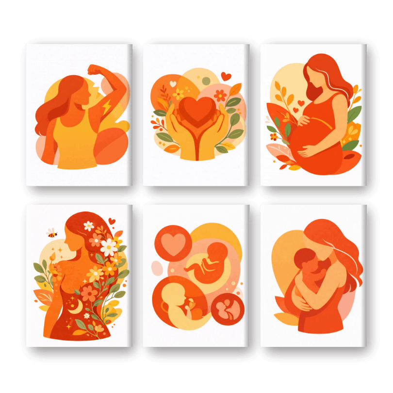 Motherhood & Blossoms Mini Set - Paint by Numbers Kit