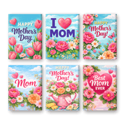 6 Mini Paintings - Mother's Day Blooms - Paint by Numbers Kit