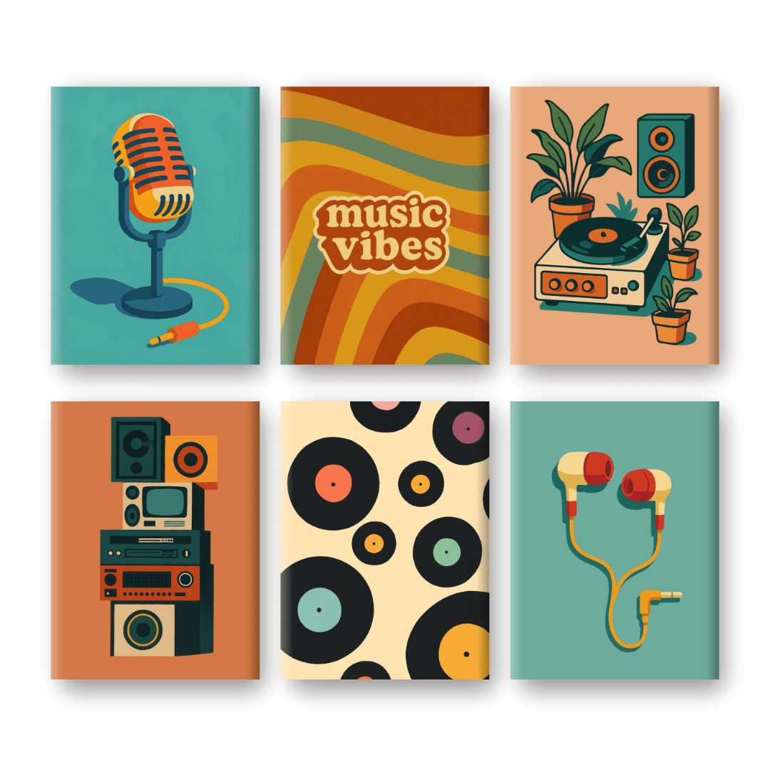 Groovy Music Vibes Mini Set - Paint by Numbers Kit