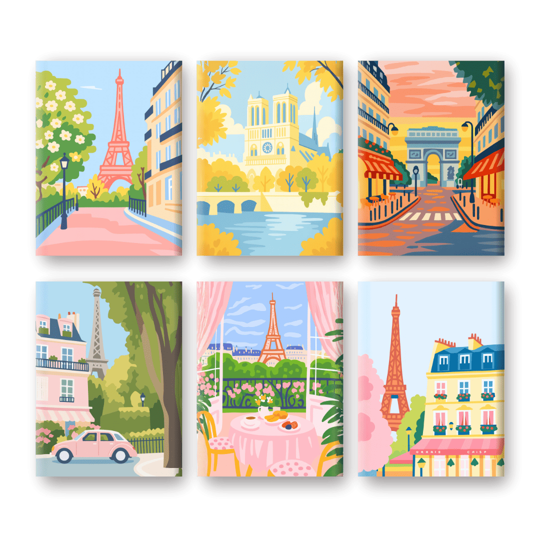 Parisian Charm Mini Collection - Paint by Numbers Kit
