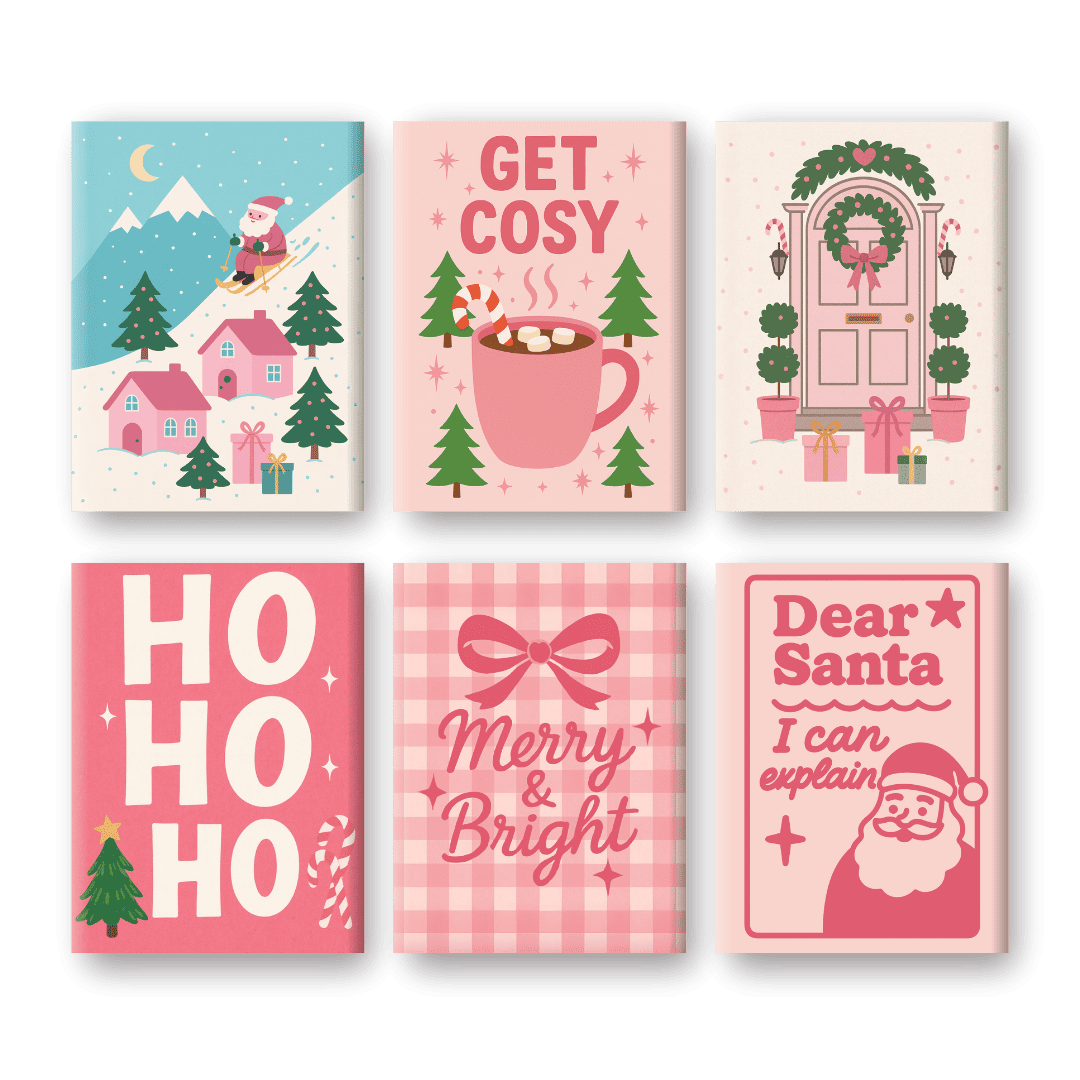 Pink Christmas Joy Mini Set - Paint by Numbers Kit