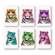 Vibrant Tiger Pop Art Set - Paint by Numbers Kit