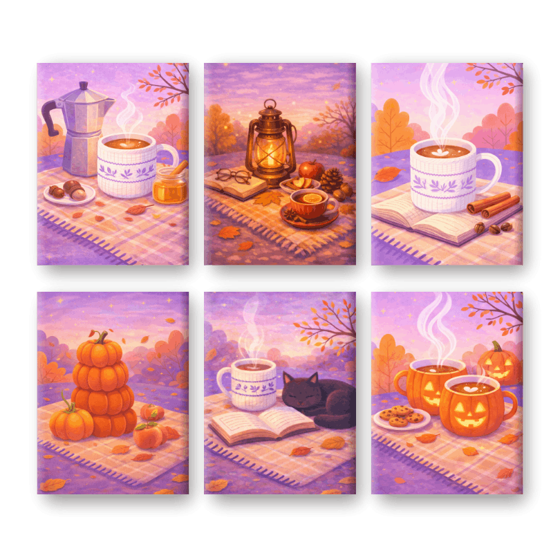 Pumpkin Spice Cozy Picnic - Paint by Numbers Kit