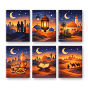 Ramadan Nightscapes Mini Art Set - Paint by Numbers Kit