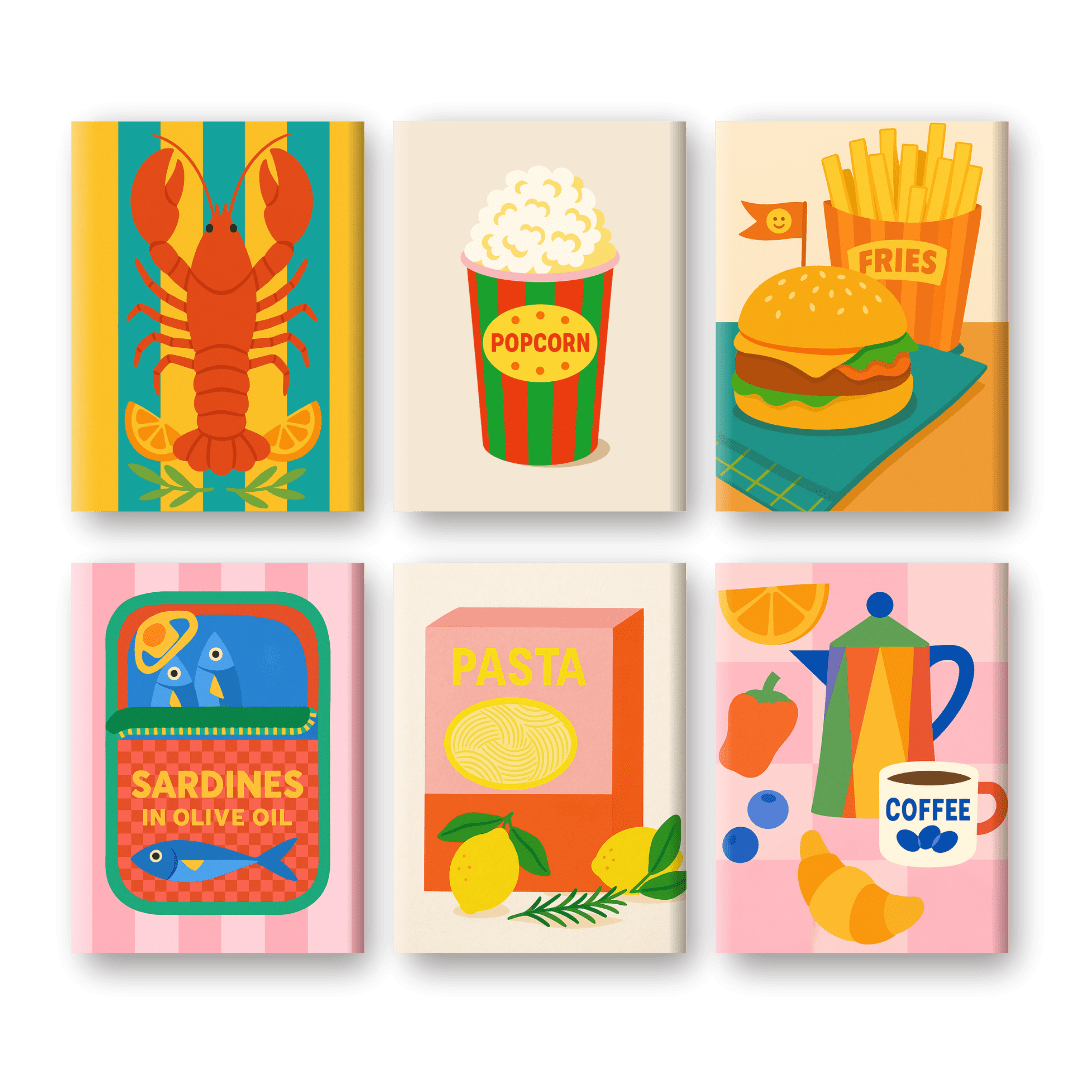 Retro Foodie Mini Collection - Paint by Numbers Kit
