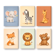 Wild Safari Friends Mini Set - Paint by Numbers Kit