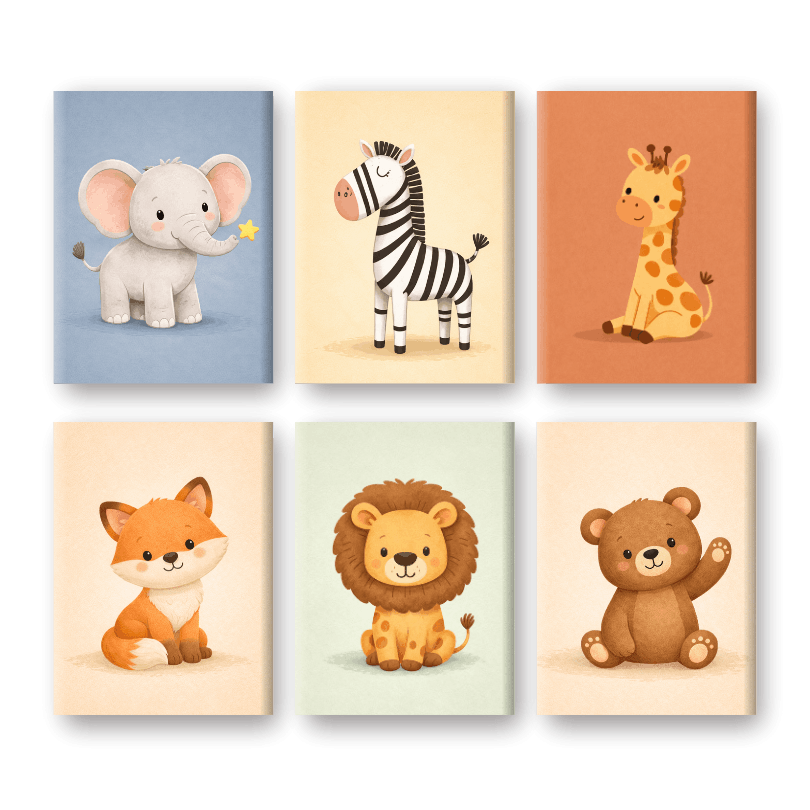 Wild Safari Friends Mini Set - Paint by Numbers Kit