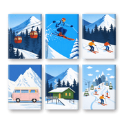 Ski Adventure Mini Collection - Paint by Numbers Kit