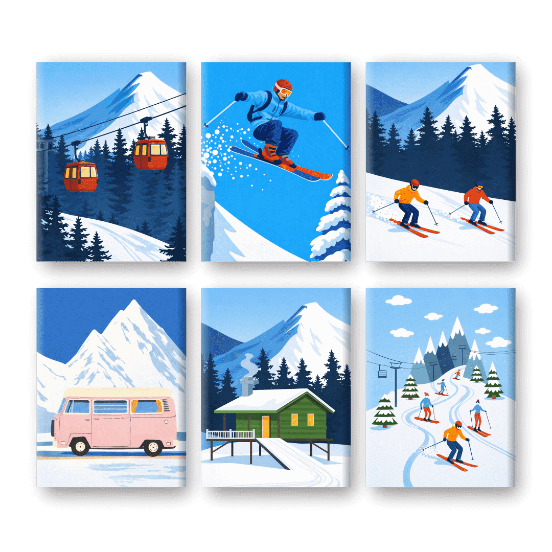 Ski Adventure Mini Collection - Paint by Numbers Kit