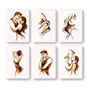 6 Mini Paintings - Tender Embrace Series - Paint by Numbers Kit
