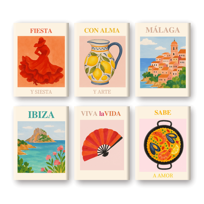 Spanish Sunshine Mini Paintings - Paint by Numbers Kit