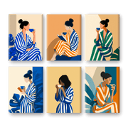 Striped Elegance Mini Paintings - Paint by Numbers Kit