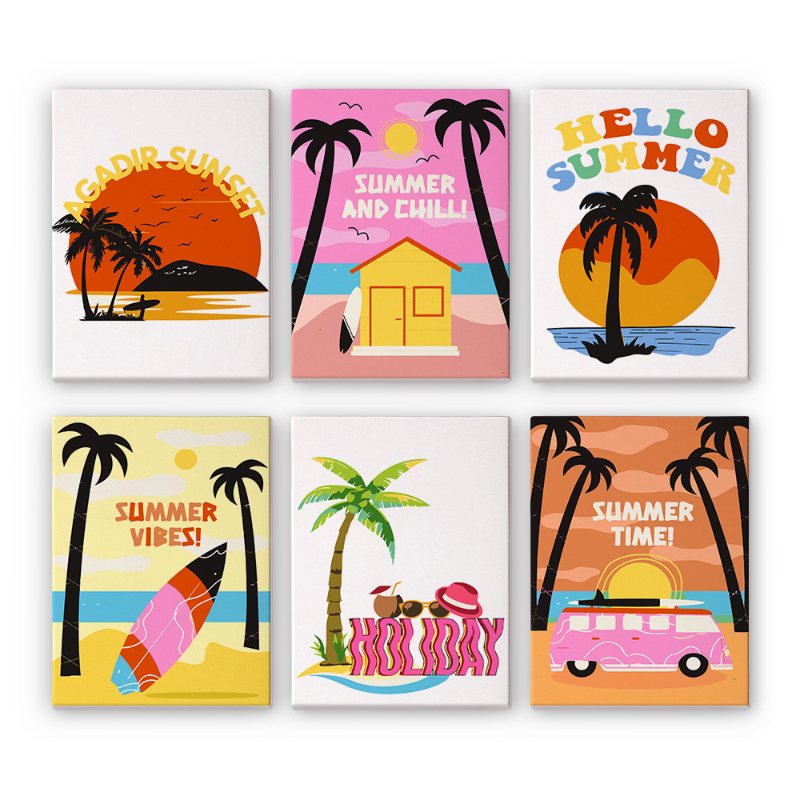 Sunny Days: Summer Mini Paintings - Paint by Numbers Kit