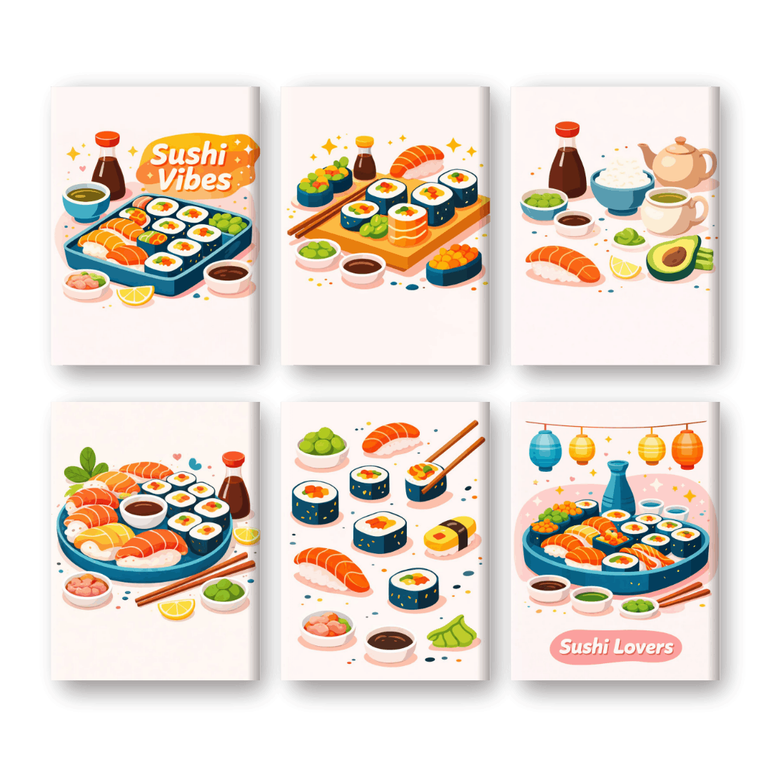 Sushi Vibes Art Collection - Paint by Numbers Kit