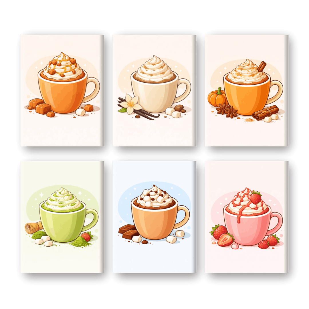 Sweet Latte Collection | Mini Paintings - Paint by Numbers Kit